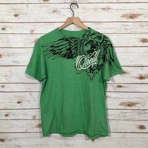 O’Neill Print Short Sleeve Tee – Green – Medium - Picture 1 of 6